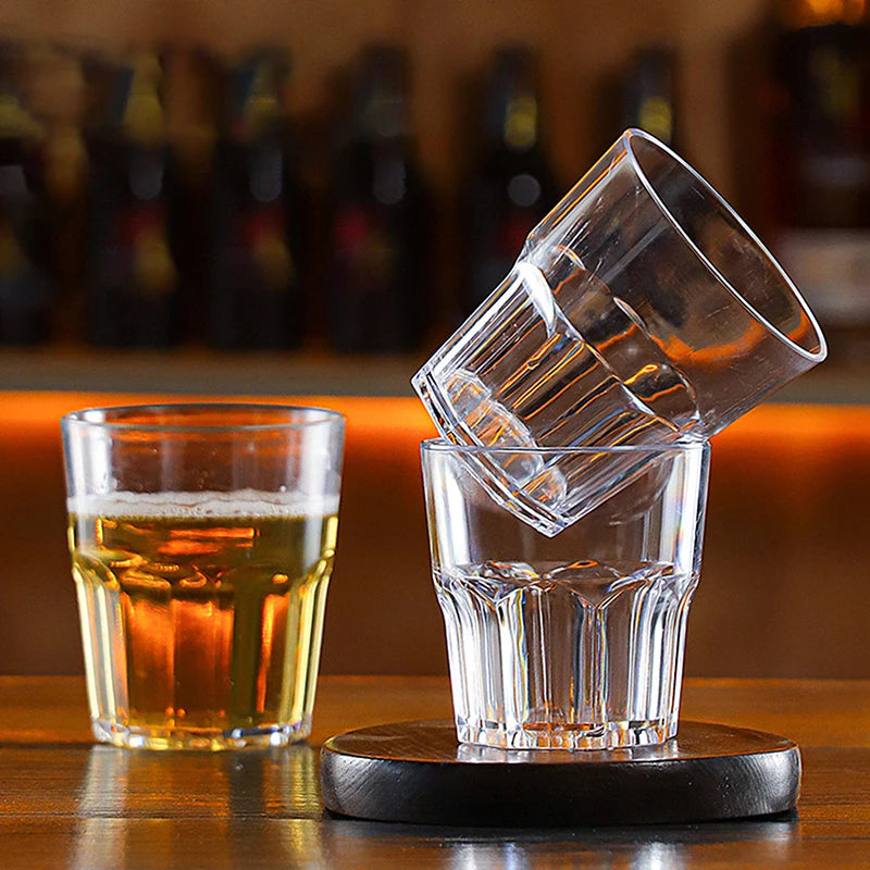 Acrylic Whiskey Cups Unbreakable Transparent Beer Cup Plastic Coffee Milk Breakfast Cup Spirit Glass Drinkware Juice Tea Cup