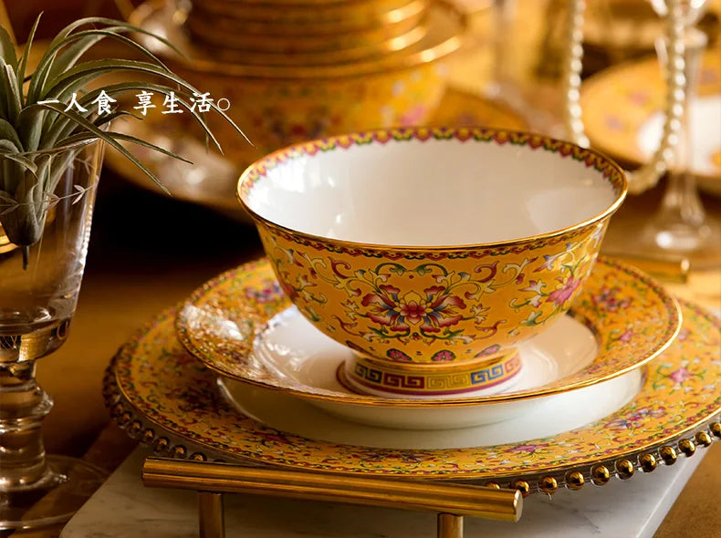 Fine Luxury Guests Dinnerware Sets Home Kitchen Wedding Dining Room Tableware Set Catering Supplies Vajillas Para Cocina Dishes