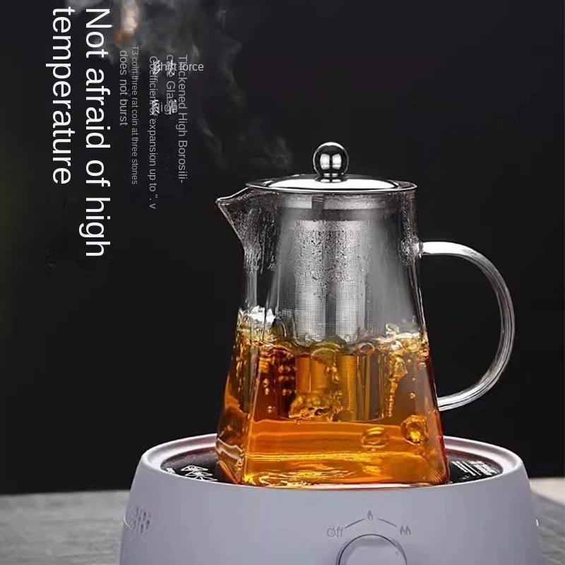 Glass Teapot with Infuser Tea Set Kettle Maker Infusers Jug Teaware Kitchen Dining Bar Home Tea Kit Glass Teapot Samovar