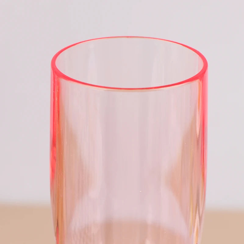 5Pcs Acrylic Champagne Goblet Glasses Cup Transparent Cocktail Glass Cups Creative Anti-fall Goblet For Bar Pubs Clubs Drinkware