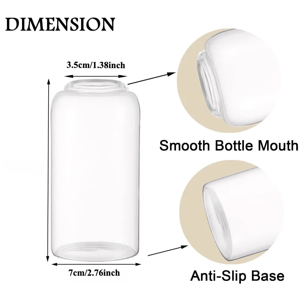 3Pcs/set Clear Small Glass Bud Vases in Bulk Modern Cylinder Glass Vase for Wedding Party Dining Table Centerpieces Decoration