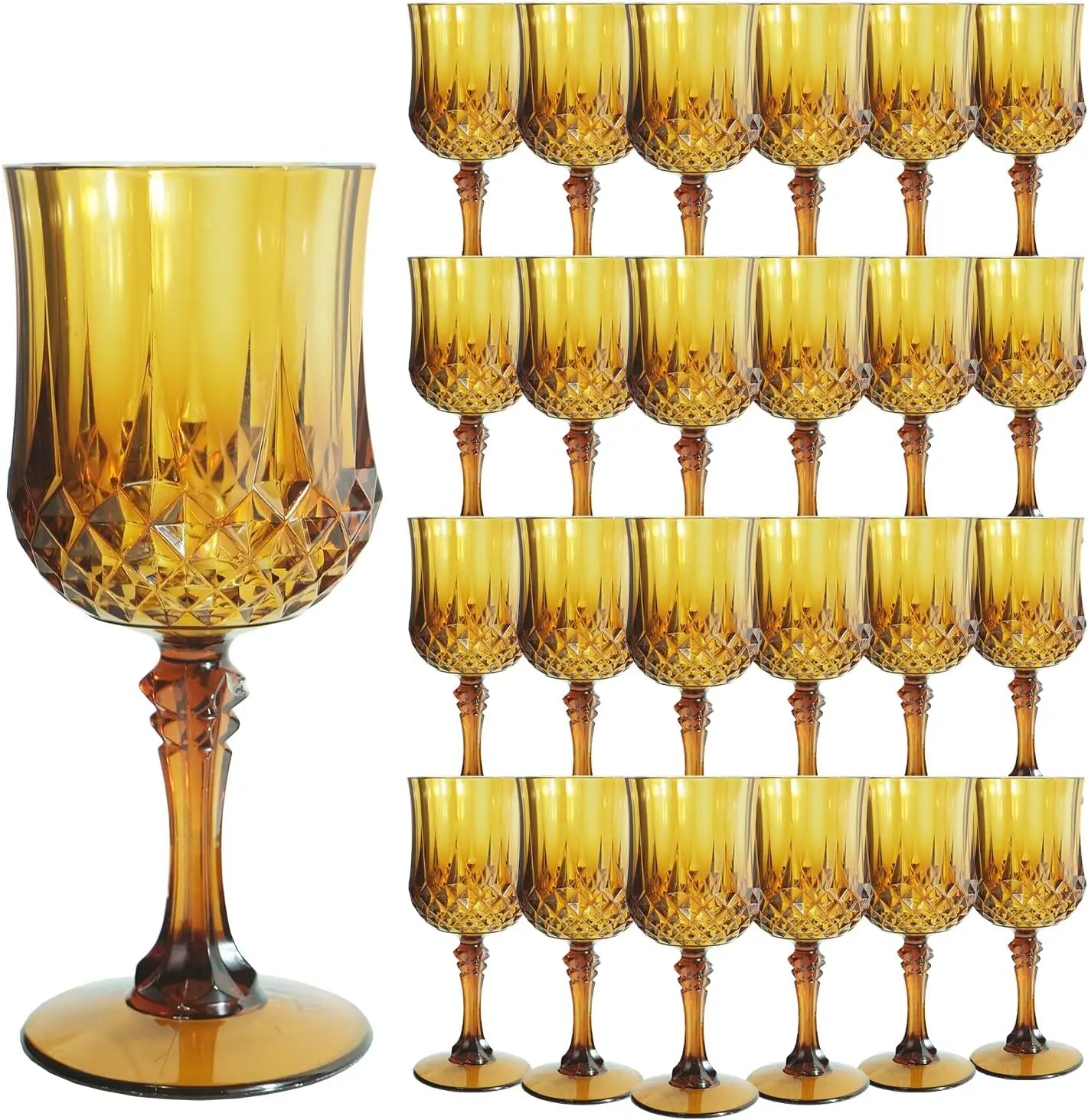 Transparent Plastic Wine Glasses,Transparent Plastic Goblets for Parties,Transparent Drinking Glasses for Wedding Reception,