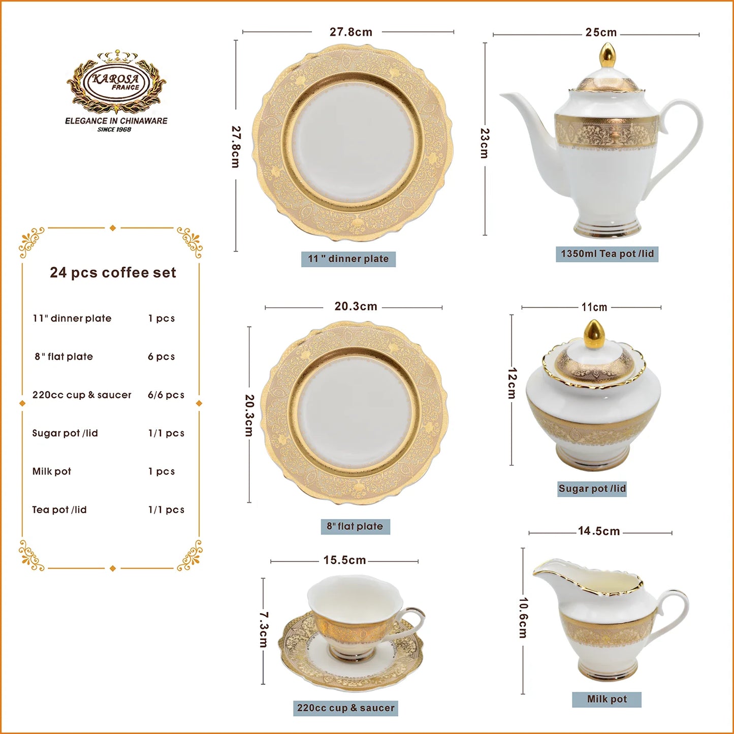 New fashionable shape for bone china dinner set embossed gold decoration from Germany style