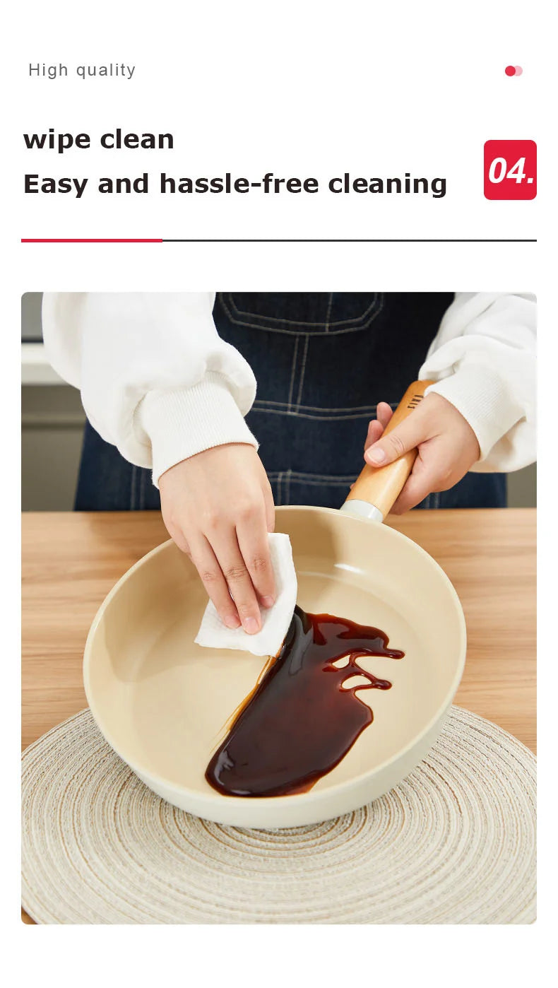 Korean Ceramic Non-Stick Wok Milk Pot Pan Non-Stick Pan Frying Pan Induction Cooker Gas Stove Universal Kitchen Pan For Cooking