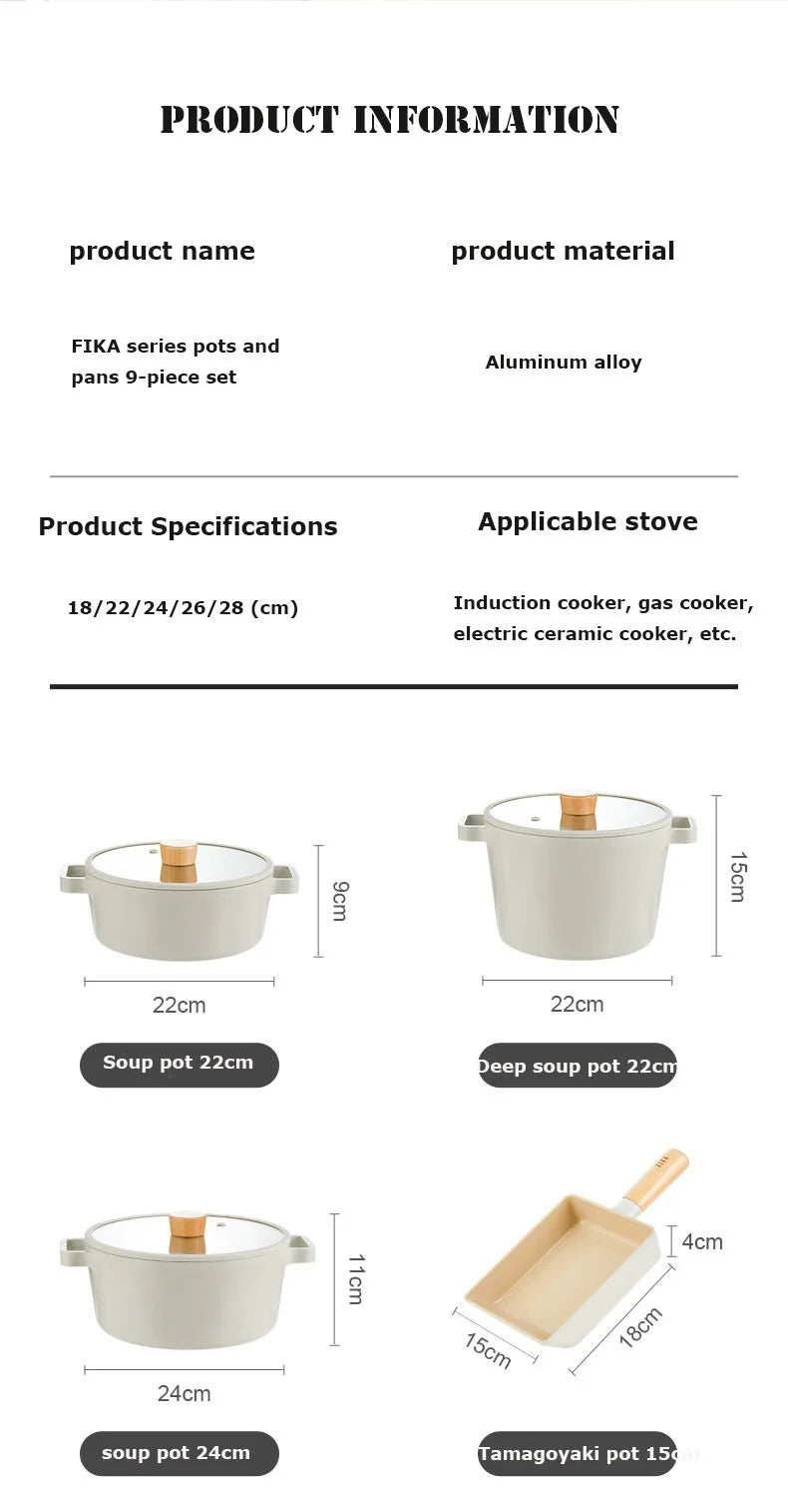 Korean Ceramic Non-Stick Wok Milk Pot Pan Non-Stick Pan Frying Pan Induction Cooker Gas Stove Universal Kitchen Pan For Cooking