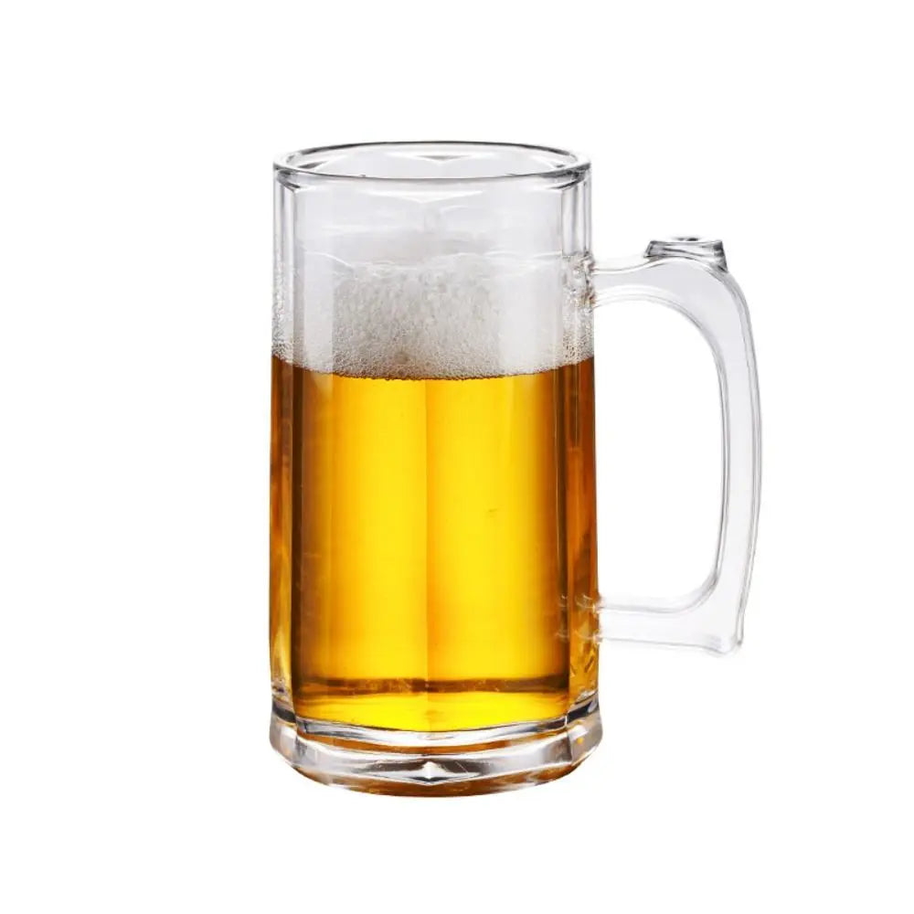 Drinkware Acrylic Beer Mug Transparent Anti-fall Beer Cup Plastic Unbreakable Water Cup Bar