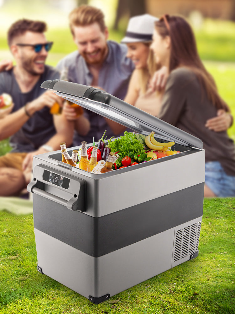 VEVOR 55L Car Refrigerator Mini Fridge Freezer Portable Compressor Cooler 12/24V DC 110-240V Ice Box for Camping