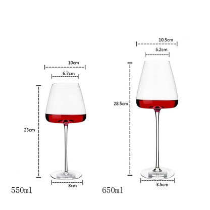 1pc Goblet Wine Glass Collection Handmade Crystal Burgundy Bordeaux Goblet Wedding Party Birthday Gift Tasting Cup Bar Tool Gift
