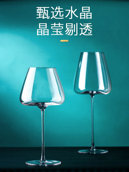1pc Goblet Wine Glass Collection Handmade Crystal Burgundy Bordeaux Goblet Wedding Party Birthday Gift Tasting Cup Bar Tool Gift