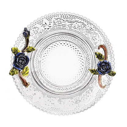 Hand-made Enamel Tea Cup Crystal Cup Milk Lemon Flower Tea Cup High-grade Drinking Glasses Gift Couple Cup Drop Ship