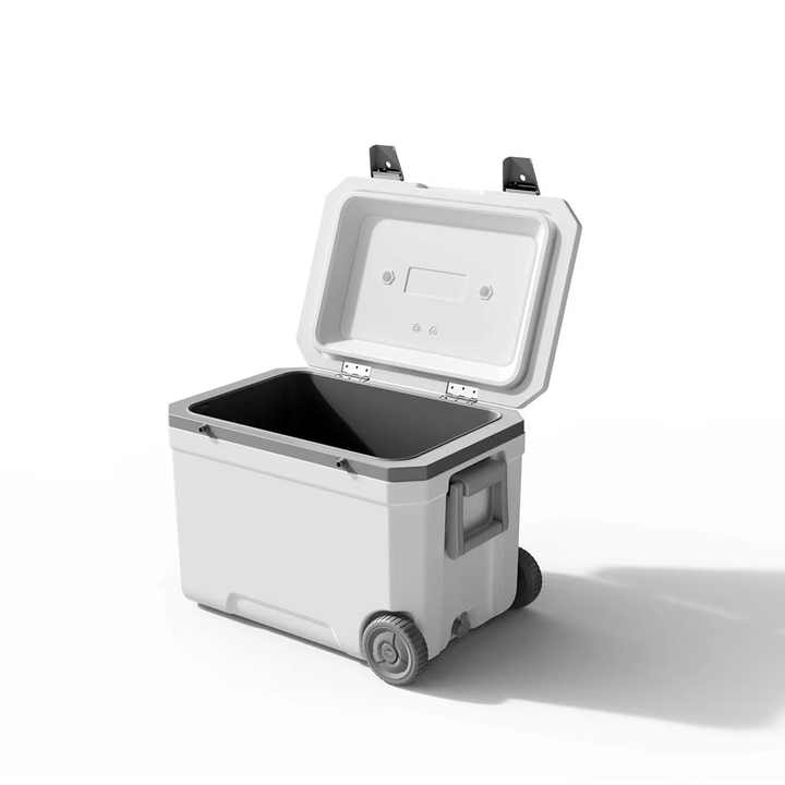 Large Capacity Plastic Ice Chest Coolers with Wheels 45L Portable Outdoor Camping Insulated Ice Bag Transportation Coolers Box