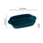 1/3Pcs Ceramic Rectangular Binaural Cheese Risotto Plate Baking Dish Microwave Western Food Bowl Oven Baked Rice Tableware