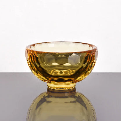 Colorful Insulation Anti-Scalding Glass Bowl, Heat-Resistant, Crystal, Ice Cream, Dessert Bowl, Hotel, Home, Wedding Decor