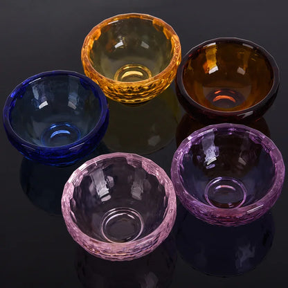 Colorful Insulation Anti-Scalding Glass Bowl, Heat-Resistant, Crystal, Ice Cream, Dessert Bowl, Hotel, Home, Wedding Decor