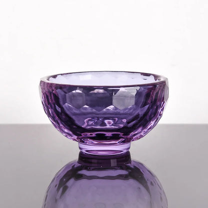 Colorful Insulation Anti-Scalding Glass Bowl, Heat-Resistant, Crystal, Ice Cream, Dessert Bowl, Hotel, Home, Wedding Decor
