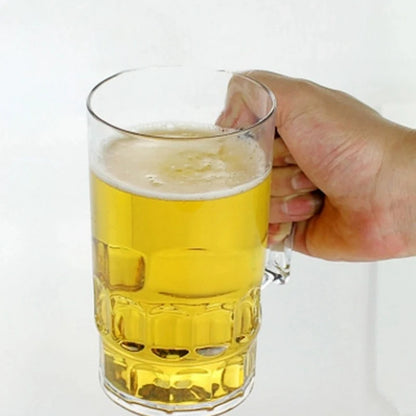 Unbreakable 3 Sizes Acrylic Beer Cup KTV Large Beer Cup Plastic Drinks Cups Breakfast Milk Coffee Water Mug Barware Drinkware
