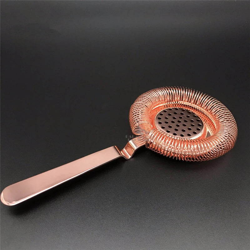 Cocktail Shaker Bar Set: Silver/Copper/Gold Plated - 4 Pieces Bartender Kit Include Shaker, Jigger,Strainer & Spoon