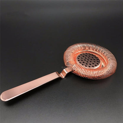 Cocktail Shaker Bar Set: Silver/Copper/Gold Plated - 4 Pieces Bartender Kit Include Shaker, Jigger,Strainer & Spoon