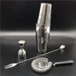 Cocktail Shaker Bar Set: Silver/Copper/Gold Plated - 4 Pieces Bartender Kit Include Shaker, Jigger,Strainer & Spoon