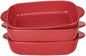 1/3Pcs Ceramic Rectangular Binaural Cheese Risotto Plate Baking Dish Microwave Western Food Bowl Oven Baked Rice Tableware