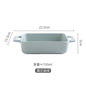 Binaural Rectangular Ceramic Plate Oven Dedicated Bakeware Dinner Plate Decorative Tableware Baking Bowl Dish Fruit Salad Bowl