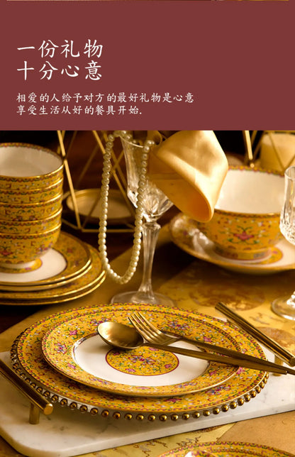 Fine Luxury Guests Dinnerware Sets Home Kitchen Wedding Dining Room Tableware Set Catering Supplies Vajillas Para Cocina Dishes