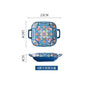 Baroque dish set Creative ceramic tableware Rice rice bowl soup noodles large bowl Household handle bowl Fish plate dish