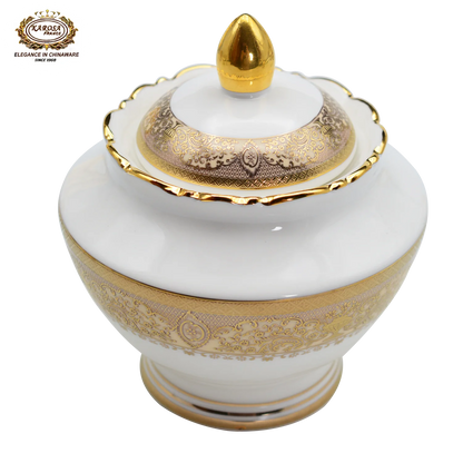 New fashionable shape for bone china dinner set embossed gold decoration from Germany style