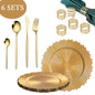 cheap Silver Gold Rim plastic Charger Plate Set for Wedding Party Decoration Custom Decor For Dinner Luxury Table Setting