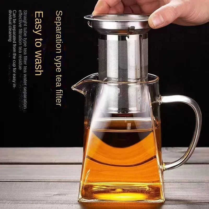 Tetera de vidrio con infusor, juego de té, tetera, infusores, jarra, vajilla para cocina, comedor, bar, hogar, kit de té, tetera de vidrio, samovar