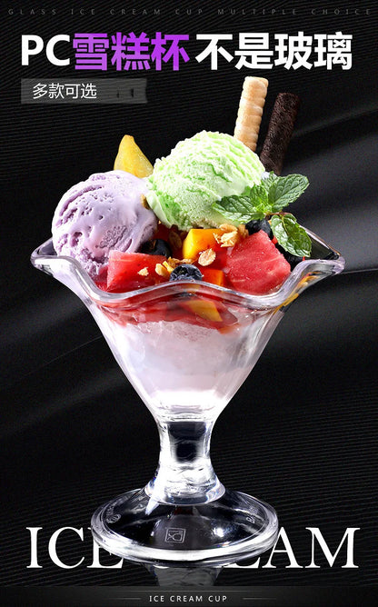 90-580ml 1pcs Acrylic Dessert Cups Reusable Yogurt Mousses Mini Ice Cream Fruit Juice Beer Cups Tableware Party Wedding Supplies