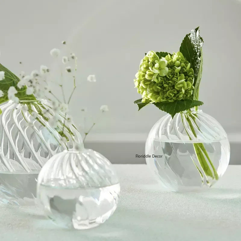 Transparent Vase Modern Home Decor Vase Decoration Home Wedding Clear Glass Vase Nordic Vases Set Hydroponic Vase