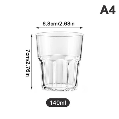 Acrylic Whiskey Cups Unbreakable Transparent Beer Cup Plastic Coffee Milk Breakfast Cup Spirit Glass Drinkware Juice Tea Cup