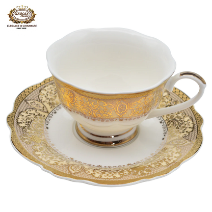 New fashionable shape for bone china dinner set embossed gold decoration from Germany style