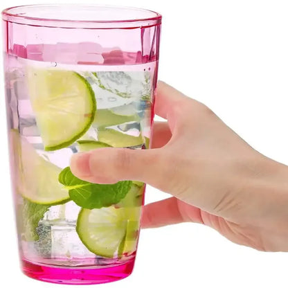17 oz Plastic Tumblers Drinking Glasses Clear Acrylic Cups Wine Glassware Beverage Drinkware Tumbler for Poolside Party