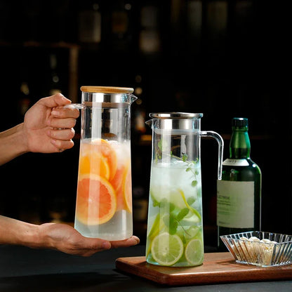 Drinkware Transparent Kettle Lemonade Container Cold Beverage Dispensing Jug for Water Beverage Acrylic Dispenser Jug With Lid