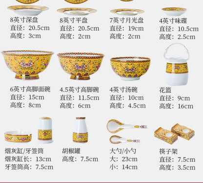 Fine Luxury Guests Dinnerware Sets Home Kitchen Wedding Dining Room Tableware Set Catering Supplies Vajillas Para Cocina Dishes