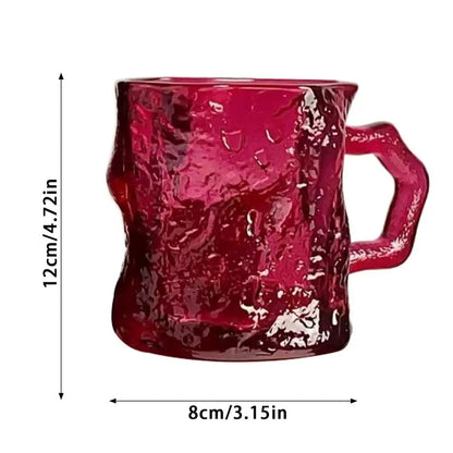 Glass Mugs Coffee Mugs Tea Handle Drinking Cups Crystal Whiskey Glasses Hot Cold Beverages Cup For Cafe Hotel Restaurant