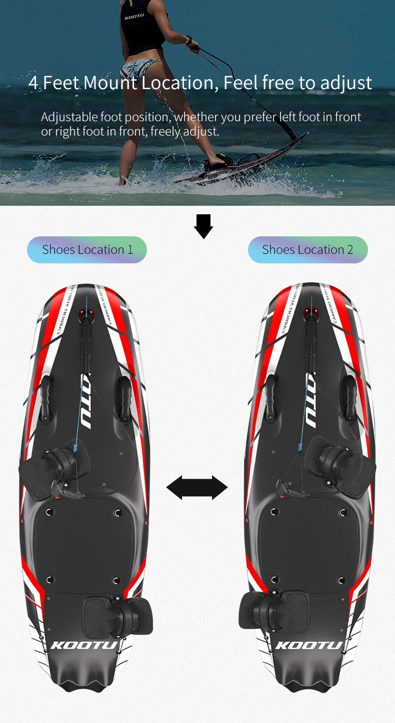 Power Surfboard Jet Surfboard, Jet Surfboard, Carbon Fibre Body, Light Weight, Surfing Surfboard, Jet Board with 109cc Engine