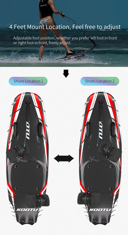 KOOTU Jet Surfboard Carbon Fiber Surfboard, Jet Fuel Surfboard, 109cc Gasoline Engine Light Weight Power Surfboard