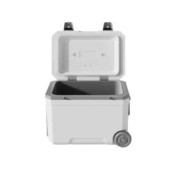 Large Capacity Plastic Ice Chest Coolers with Wheels 45L Portable Outdoor Camping Insulated Ice Bag Transportation Coolers Box