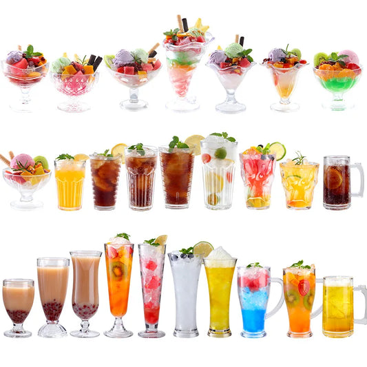 90-580ml 1pcs Acrylic Dessert Cups Reusable Yogurt Mousses Mini Ice Cream Fruit Juice Beer Cups Tableware Party Wedding Supplies