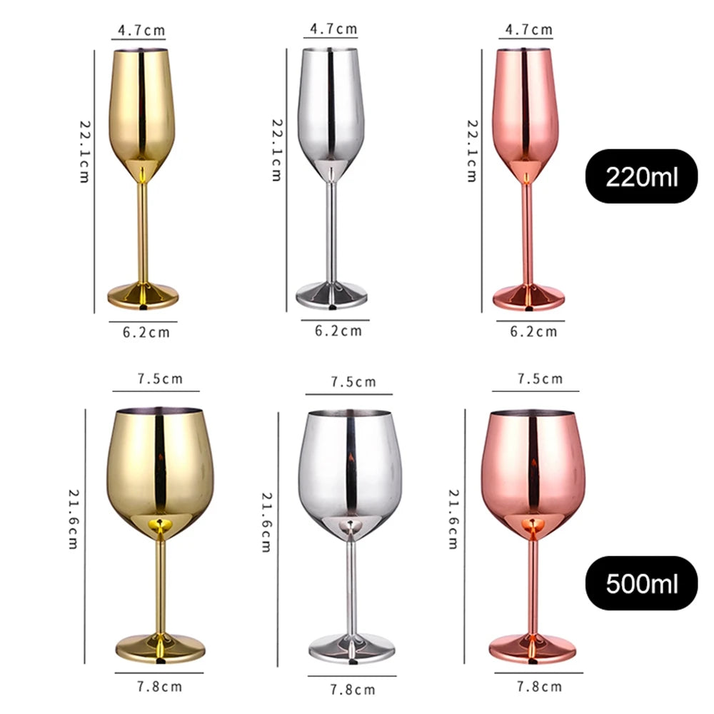 Metal Rose Gold Kitchen Supplies Goblet Bar Tools Wine Glass Barware Cocktail Glass Champagne Cup