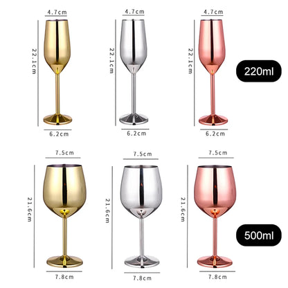 Metal Rose Gold Kitchen Supplies Goblet Bar Tools Wine Glass Barware Cocktail Glass Champagne Cup