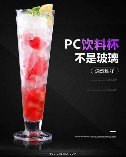 90-580ml 1pcs Acrylic Dessert Cups Reusable Yogurt Mousses Mini Ice Cream Fruit Juice Beer Cups Tableware Party Wedding Supplies