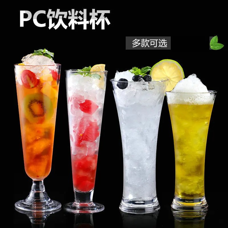 90-580ml 1pcs Acrylic Dessert Cups Reusable Yogurt Mousses Mini Ice Cream Fruit Juice Beer Cups Tableware Party Wedding Supplies