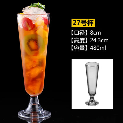 90-580ml 1pcs Acrylic Dessert Cups Reusable Yogurt Mousses Mini Ice Cream Fruit Juice Beer Cups Tableware Party Wedding Supplies