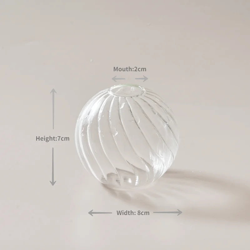 Transparent Vase Modern Home Decor Vase Decoration Home Wedding Clear Glass Vase Nordic Vases Set Hydroponic Vase