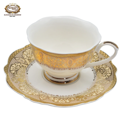 New fashionable shape for bone china dinner set embossed gold decoration from Germany style