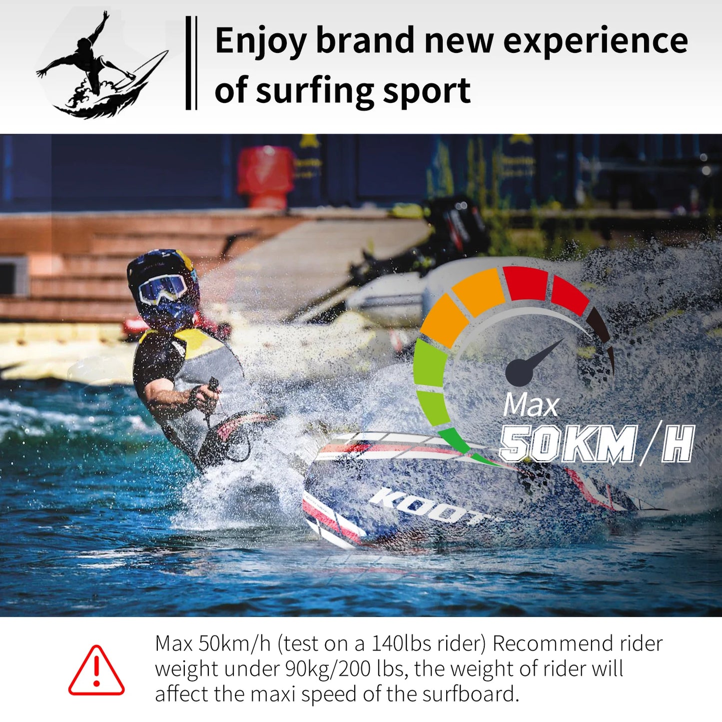 Power Surfboard Jet Surfboard, Jet Surfboard, Carbon Fibre Body, Light Weight, Surfing Surfboard, Jet Board with 109cc Engine